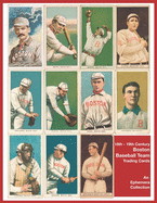 Boston Baseball Team: Trade Cards Game Ephemera Collection In Color Image Paper Print For Homemade Scrapbook Journal And Collector Book Vintage Massachusetts History Art Red Cover