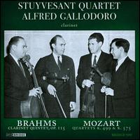 Brahms: Clarinet Quintet, Op. 115; Mozart: Quartets K499 & K575 - Al Gallodoro (clarinet); Stuyvesant String Quartet