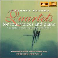 Brahms: Quartets for four voices and piano - Andreas Rothkopf (piano); Kammerchor Stuttgart; Frieder Bernius (conductor)