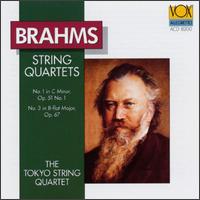 Brahms: String Quartets Nos. 1 & 3, Opp. 51/1 & 67 - Kazuhide Isomura (viola); Kikuei Ikeda (violin); Peter Oundjian (violin); Sadao Harada (cello); Tokyo String Quartet
