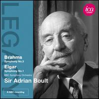 Brahms: Symphony No. 3; Elgar: Symphony No. 1 - BBC Symphony Orchestra; Adrian Boult (conductor)