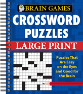 Brain Games - Crossword Puzzles - Large Print (Blue)