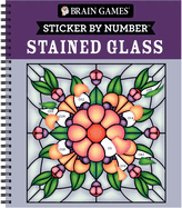 Brain Games - Sticker by Number: Stained Glass (28 Images to Sticker)