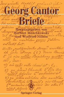 Briefe - Cantor, Georg, and Meschkowski, Herbert (Editor), and Nilson, Winfried (Editor)