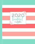 Budget Planner: Weekly and Monthly Financial Organizer Savings - Bills - Debt Tracker Teal Pink White Stripes