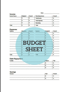 Budget Sheet: Planner Monthly Tracker Organizer - Large Size - Four Years, 48 Months