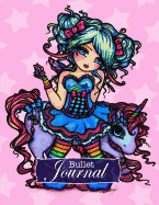 Bullet Journal: Large 8.5x11 Grid Dot Rainbow Unicorn Pony Girl