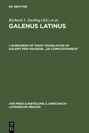 Burgundio of Pisa's Translation of Galen's Peri kraseon, "De complexionibus"