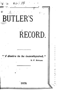 Butler's record