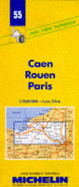 Caen, Rouen, Paris Map - Michelin Travel Publications