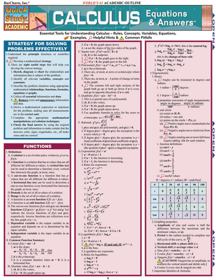 Calculus Equations & Answers Laminated Reference Guides - Hauer, Joe (Producer)