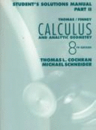 Calculus with Analytic Geometry, Part 1, Student Solutions Manual