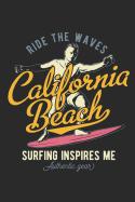 California Beach: Surfer Small Lined Notebook (6" X 9")