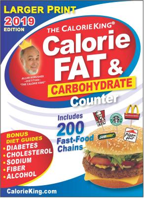 Calorieking 2019 Larger Print Calorie, Fat & Carbohydrate Counter - Borushek, Allan