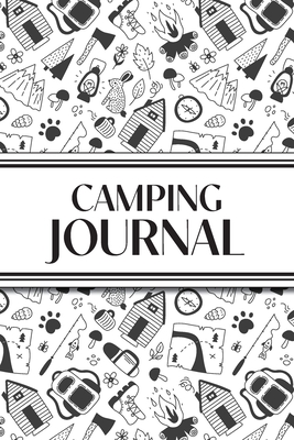 Camping Journal (Black and White Camping Doodles): 6"x9" RV & Camping Trip Log Book with Campsite Ratings, Travel Notes, Checklists, and Memory Pages - Perfect for Families, Campers, and Outdoor Enthusiasts - Revive Stationery