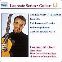 Castelnuovo-Tedesco: Works For Guitar - Lorenzo Micheli (guitar)