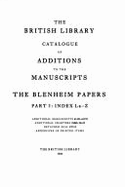 Catalogue of Additions: Blenheim Papers