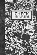 Check Register: Simple Checking Register for Bookkeeping - 100 pages - 6x9 inches - Black and White Leather Look Cover