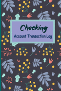Checking Account Transaction Log: Checking Account Holder, Register Book, 6 Column Payment Record, Personal Checking Account Balance Register, Marble Cover