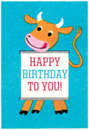 Cheerful Cow Birthday Card