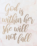 Christian Planner: God is Within Her She Will Not Fall Psalm 46:5, Monthly & Weekly Planner, 12 Month Book with Grid Overview, Organizer Calendar with Weekly Bible Verses