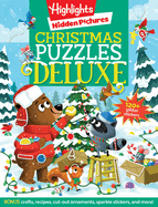 Christmas Puzzles Deluxe: Holiday-Themed Activity Book with Christmas Puzzles and Creative Crafts, Christm as Gift for Kids Ages 4-8