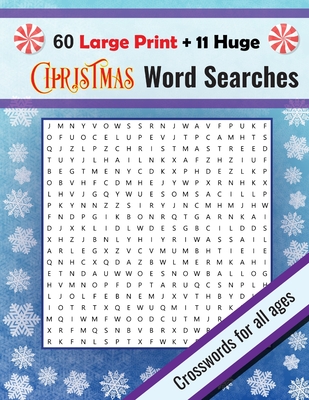 Christmas Word Searches: Large Print + Huge Christmas Themed Crosswords, Fun For All Ages - Martin, Stephen W H