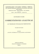Commentationes Analyticae Ad Theoriam Integralium Ellipticorum Pertinentes 2nd Part