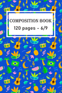 Composition Book: Pattern for Brazil Carnival: Brazilian Carnival 2020/120 pages/6/9, Soft Cover, Matte Finish