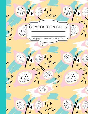 Composition Notebook: Colorful Abstract Design Wide Ruled Paper Notebook Journal for Homeschool Office Teacher Adult 7.5 x 9.25 in. 100 Pages - Notebooks, Cute Kawaii