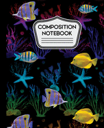 Composition Notebook: Colorful Rainbow Aquarium Fish Tank 7.5 X 9.25 - 100 Pages