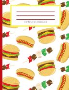Composition Notebook: Hot Dog Hamburger Shish Kabob BBQ Fast Food Lover Hipster Journal and Notebook