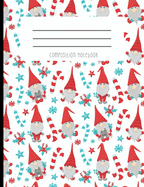 Composition Notebook: Kawaii Face Bearded Hipster Gnome Holiday Christmas Present Red Striped Beanie Journal And Notebook