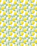 Composition Notebook Lemon Fruit Illustration Pattern: Blank Lined Journal 120 Pages, 8"x10"