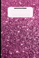 Composition Notebook: Purple Sparkles Abstract Design (100 Pages, College Ruled)