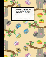Composition Notebook: Sloth College Ruled Notebook - Lined Journal - 120 Pages - 7.5 X 9.25" - School Subject Book Notes- Student Gift Kids Teenager Adult Teacher