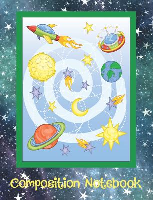 Composition Notebook: Space Rockets Galaxy Theme for Students. Paperback Wide Ruled Lined Blank Notebook for School. - Mayer Designs