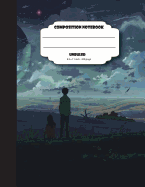 Composition notebook unruled 200 pages, 8.5 x 11 inch, Anime cartoon: Large composition book journal for school student/teacher/office