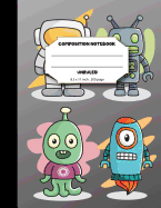 Composition Notebook Unruled 8.5 X 11 Inch 200 Page, Robot Gamer: Large Composition Book Journal for School Student/Teacher/Office