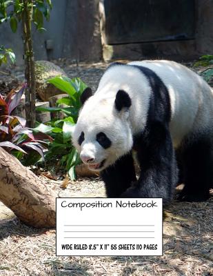 Composition Notebook: Wide Ruled Panda Bear Cute Composition Notebook, Girl Boy School Notebook, College Notebooks, Composition Book, 8.5" x 11" - Notebook, Majestical