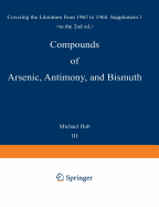 Compounds of Arsenic, Antimony, and Bismuth: First Supplement Covering the Literature from 1965 to 1968