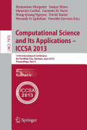 Computational Science and Its Applications -- Iccsa 2013: 13th International Conference, Iccsa 2013, Ho CHI Minh City, Vietnam, June 24-27, 2013, Proceedings, Part V