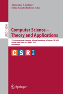 Computer Science - Theory and Applications: 17th International Computer Science Symposium in Russia, CSR 2022, Virtual Event, June 29 - July 1, 2022, Proceedings