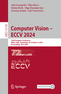 Computer Vision - Eccv 2024: 18th European Conference, Milan, Italy, September 29-October 4, 2024, Proceedings, Part LXXII