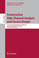 Constructive Side-Channel Analysis and Secure Design: 7th International Workshop, Cosade 2016, Graz, Austria, April 14-15, 2016, Revised Selected Papers