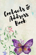 Contacts & Address Book: Purple Butterfly Design