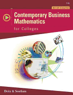 Contemporary Business Mathematics for Colleges, Brief Edition - Deitz, James E, and Southam, James L