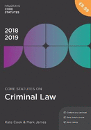 Core Statutes on Criminal Law 2018-19