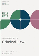 Core Statutes on Criminal Law