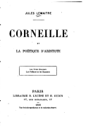 Corneille Et La Poetique D'Aristote